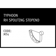 Marley Typhoon RH Spouting StopEnd - MT4